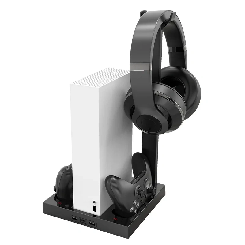 Double charger stand For Xbox SERIES S game console Controller cooling base Charging Dock for Xbox S headphone stand bracket