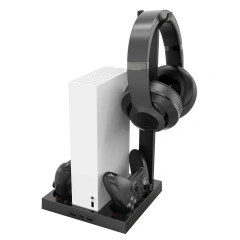 Double charger stand For Xbox SERIES S game console Controller cooling base Charging Dock for Xbox S headphone stand bracket