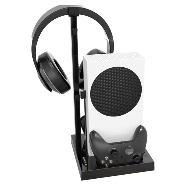 Double charger stand For Xbox SERIES S game console Controller cooling base Charging Dock for Xbox S headphone stand bracket