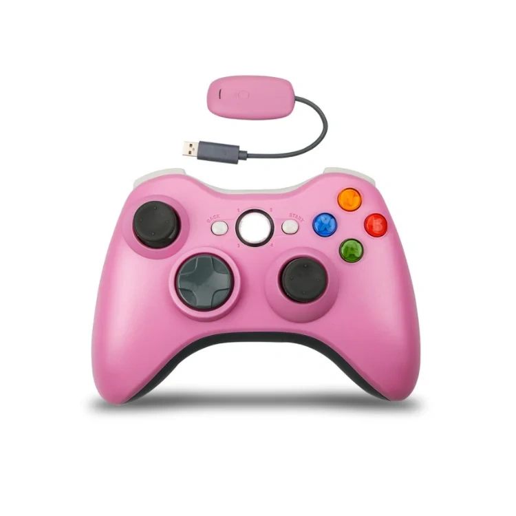 Wireless Controller For Xbox 360 Console and for PC Includes Receiver 2.4G Games Controller Wireless Gamepad