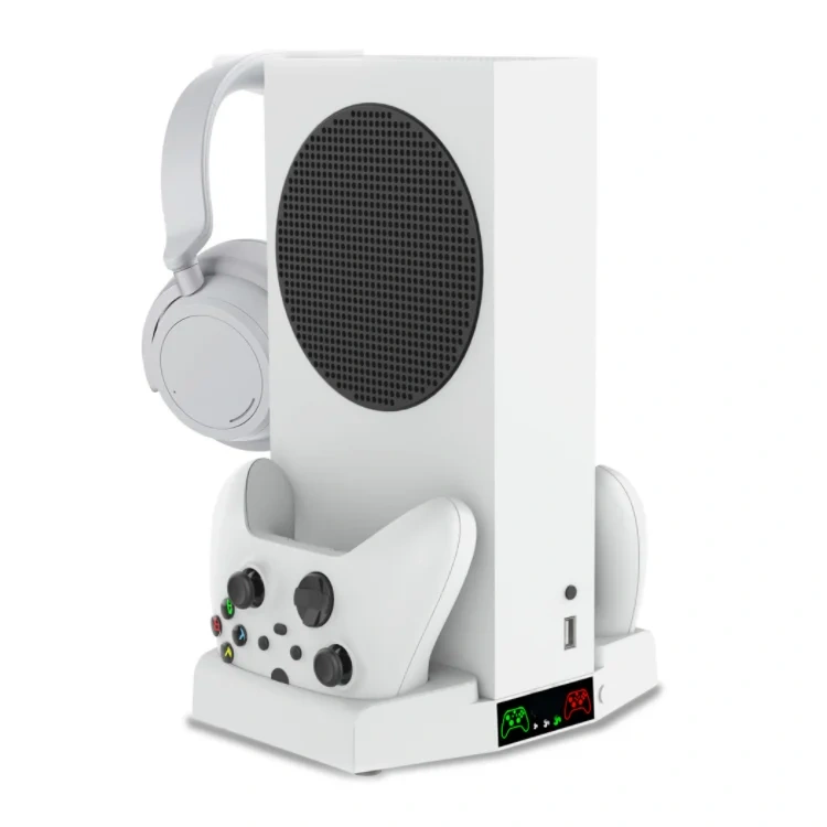 With Headset Hook Charger Cooling Fan Stand For Xbox Series Console Cooling Fan Game Controller Charging Dock Station