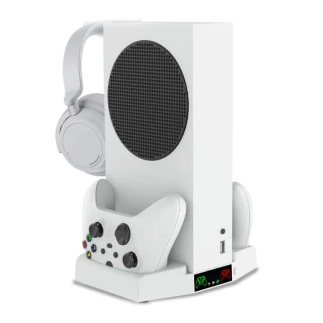 With Headset Hook Charger Cooling Fan Stand For Xbox Series Console Cooling Fan Game Controller Charging Dock Station