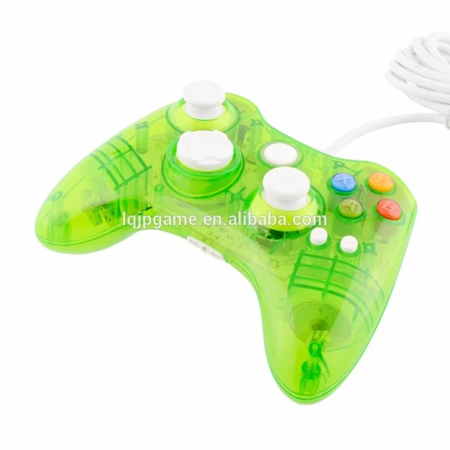 Game Led Clear Wired Controller For Xbox 360 Games USB Wired Controller
