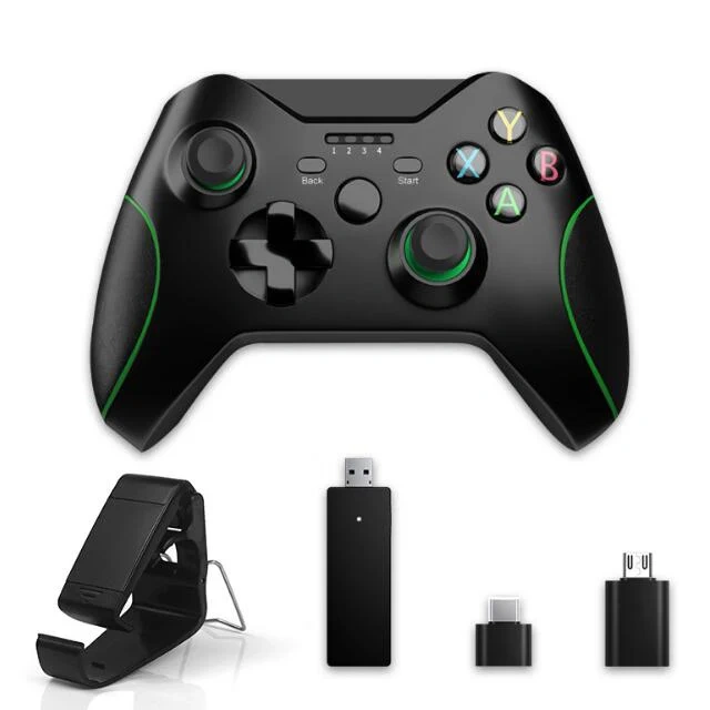 Wireless Gamepad 2.4G Game Controller For Xbox One Wireless Controller with Adapter and Clip