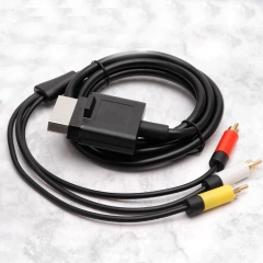 1.8m AV Cable 3RCA Lead Cord For Xbox 360 S Slim Composite AV Audio Video Cable