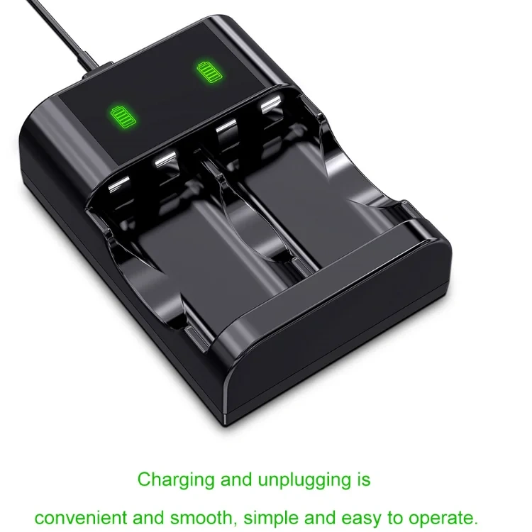 Battery Charging Dock Charger for Xbox one/S/Series X Controllers Battery Charging Dock with 2 Rechargeable Battery Packs
