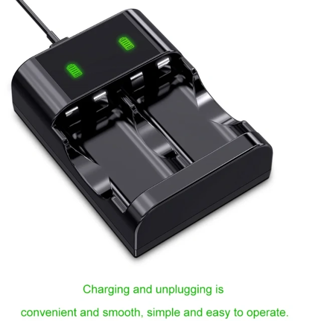 Battery Charging Dock Charger for Xbox one/S/Series X Controllers Battery Charging Dock with 2 Rechargeable Battery Packs