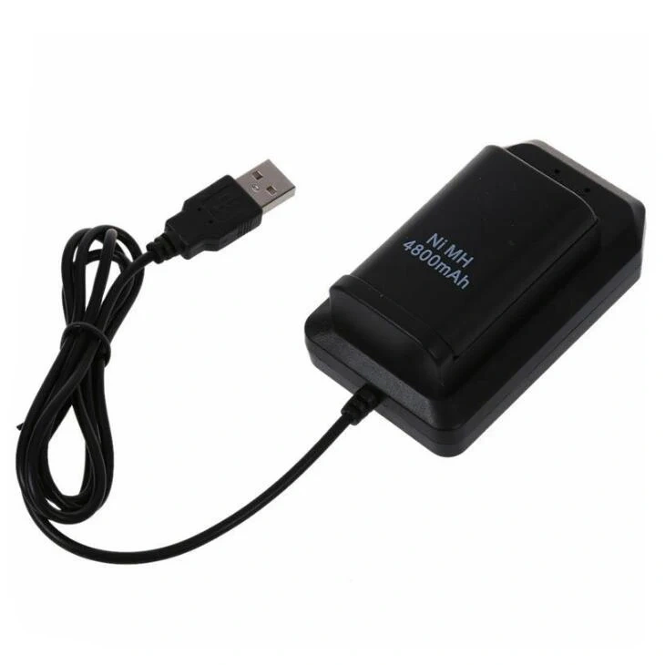 4800mAh Rechargeable Battery Pack and rechargeable Cable Kit For Xbox 360 Controller USB Charging Kit Battery Pack