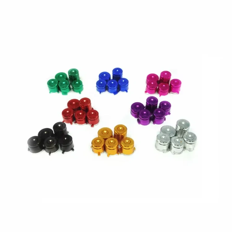 Metal Bullet Buttons ABXY Button Mod Kit for Xbox One Wireless Controller Part Metal Buttons Set
