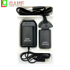 4800mAh Rechargeable Battery Pack and rechargeable Cable Kit For Xbox 360 Controller USB Charging Kit Battery Pack