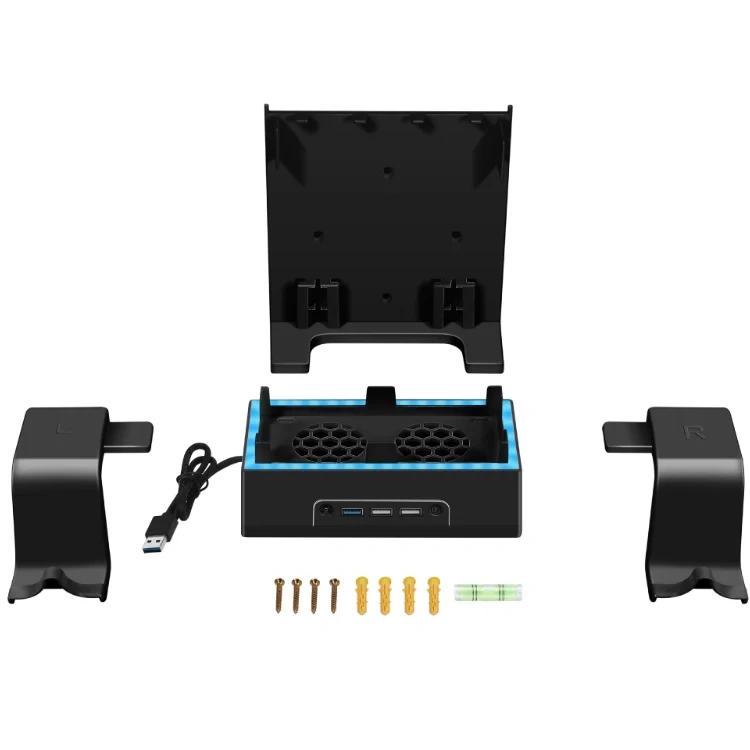 Holder RGB Wall Mount Brackets Kit Cooling Stand for Xbox Series S Console Storage Stand Base Cooling Fan