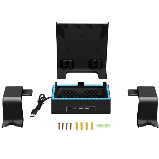 Holder RGB Wall Mount Brackets Kit Cooling Stand for Xbox Series S Console Storage Stand Base Cooling Fan