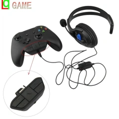 Stereo Headset Adapter For Xbox One Game Controller Headset Adapter Audio Mic Headphone Converter