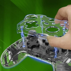 Transparent Lights Wired Game Controller For Xbox One PC Gamepad Cool Colorful Wired Controller