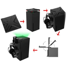 Top Protective Dust Cover Case For Xbox Series X Console Accessories Dustproof Cover with Headset Headphone Holder Storage Hook