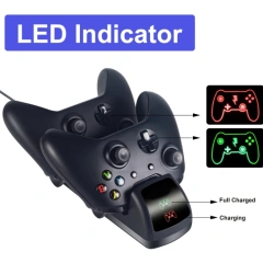 Charging Station and 2xBatteries Kit for Xbox one X S Controller Dual Charging Station LED Charger Dock