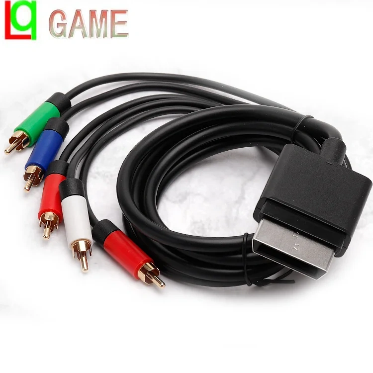 1.8m/6Ft Composite Cord RCA AV Cable For Xbox 360 Slim HD TV AV Component Cable Lead Cord
