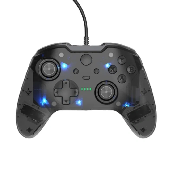 Transparent Lights Wired Game Controller For Xbox One PC Gamepad Cool Colorful Wired Controller