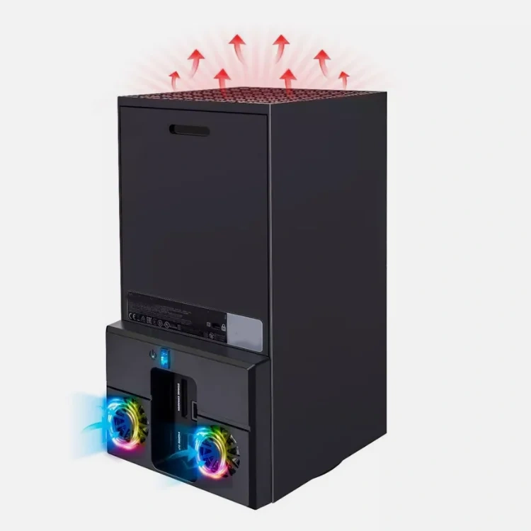 Cooling Fan Game Console Heatsink Heat Cooler For Xbox Series X Vertical External Double-Fan Cooling Fan