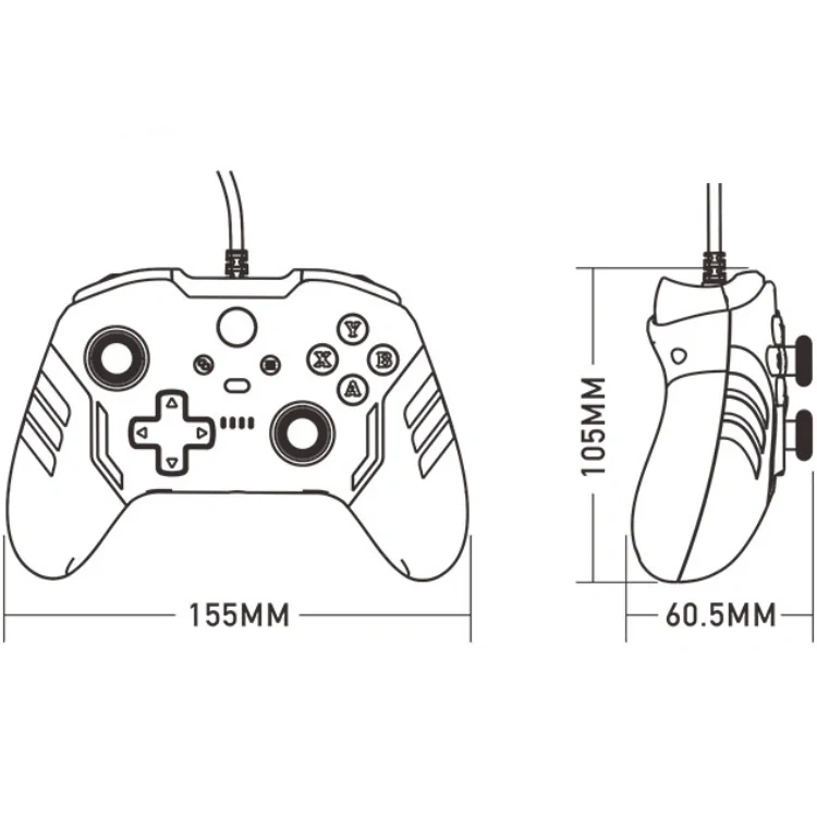 Transparent Lights Wired Game Controller For Xbox One PC Gamepad Cool Colorful Wired Controller