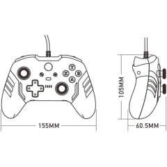 Transparent Lights Wired Game Controller For Xbox One PC Gamepad Cool Colorful Wired Controller