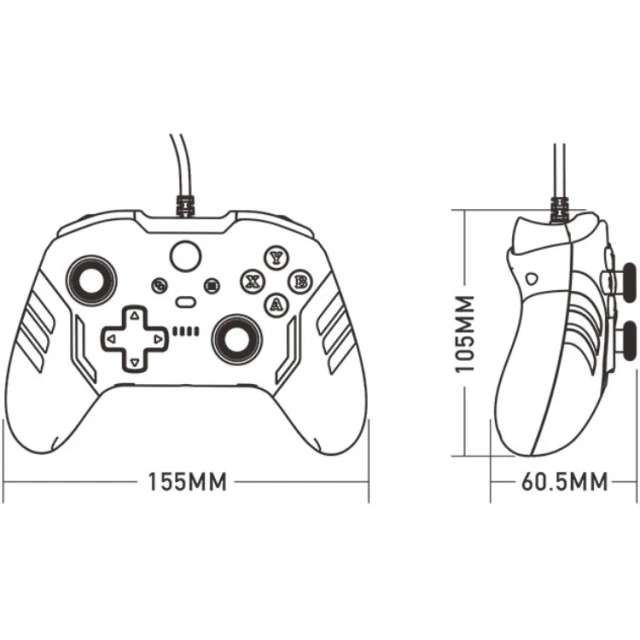 Transparent Lights Wired Game Controller For Xbox One PC Gamepad Cool Colorful Wired Controller