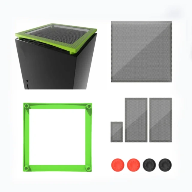 Vent Cover Dustproof Set for Xbox Series X Game Console Dust Plug Net Rack Mesh Filter Kit