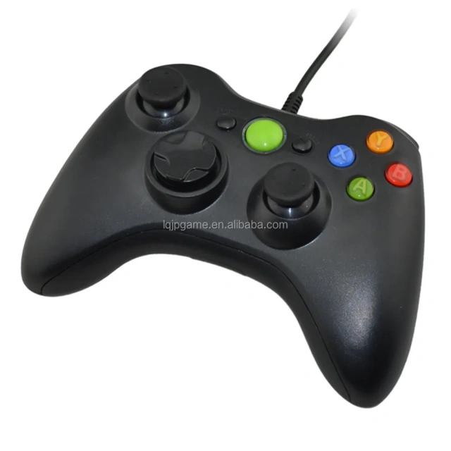 For Xbox 360 CONTROLLER WIRED Black/White USB WIRED CONTROLLER FOR Xbox 360/PC/WINDOWS