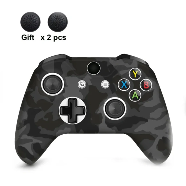 Controller Silicone Protective Case and Thumb Grips For Xbox One S Soft Shell Skin Case Thumbstick Joystick Cover