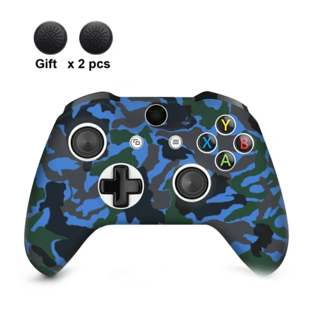 Controller Silicone Protective Case and Thumb Grips For Xbox One S Soft Shell Skin Case Thumbstick Joystick Cover