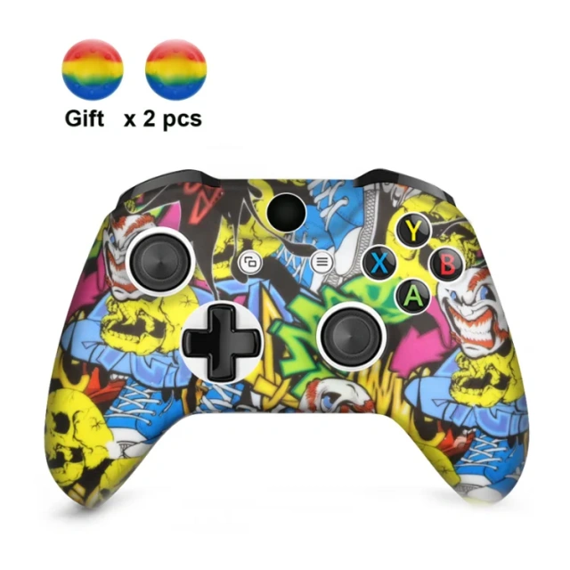 Controller Silicone Protective Case and Thumb Grips For Xbox One S Soft Shell Skin Case Thumbstick Joystick Cover