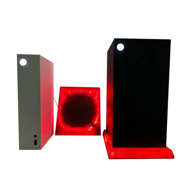 Vertical Cooling Stand RGB LED Base for Xbox Series X S Console Stand Colorful Light Cooling Dock Station Bracket