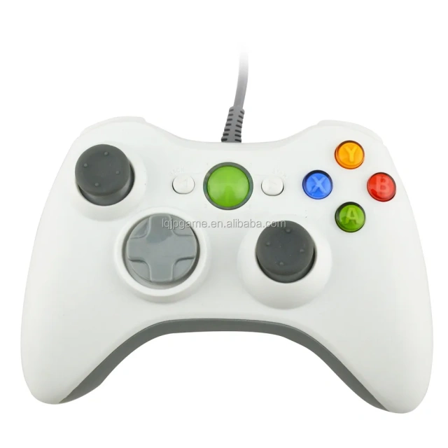 For Xbox 360 CONTROLLER WIRED Black/White USB WIRED CONTROLLER FOR Xbox 360/PC/WINDOWS