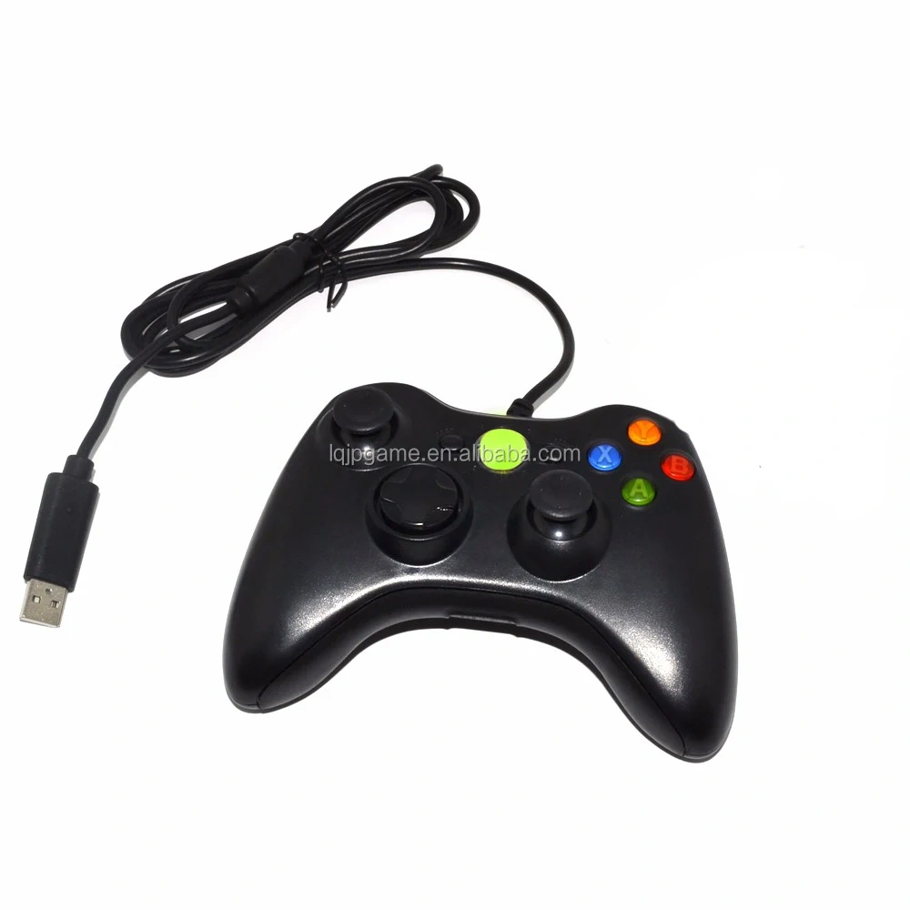 For Xbox 360 CONTROLLER WIRED Black/White USB WIRED CONTROLLER FOR Xbox 360/PC/WINDOWS