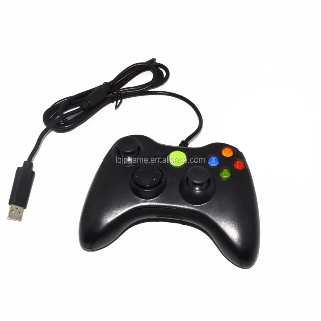 For Xbox 360 CONTROLLER WIRED Black/White USB WIRED CONTROLLER FOR Xbox 360/PC/WINDOWS