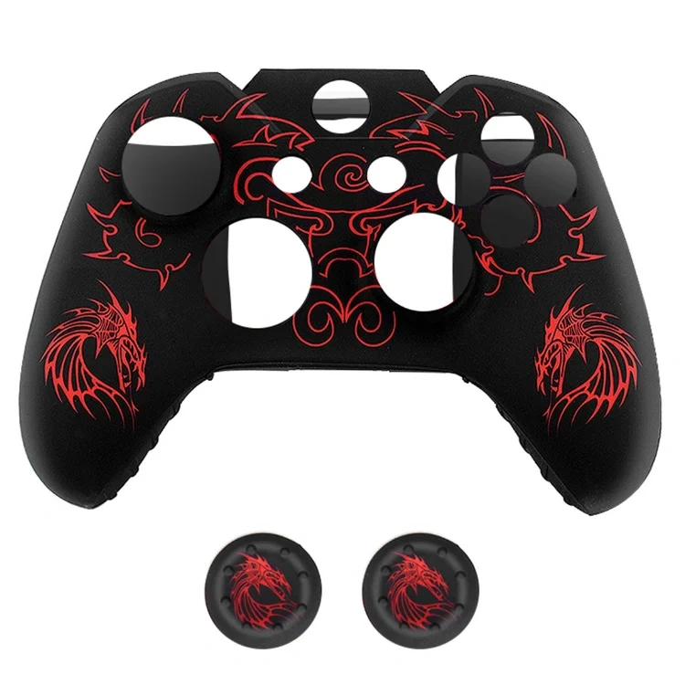 For Xbox One Controller Skin Cover Case Protective Silicone Rubber Grip Case with Joystick Thumb Grips Cover