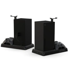 Game Console Vertical Stand Cooling Fan Charger Bracket For Xbox Series X/S LED Console Stand Controller Dual Charger Dock