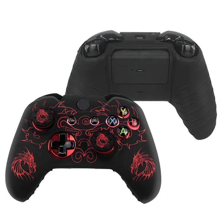 For Xbox One Controller Skin Cover Case Protective Silicone Rubber Grip Case with Joystick Thumb Grips Cover