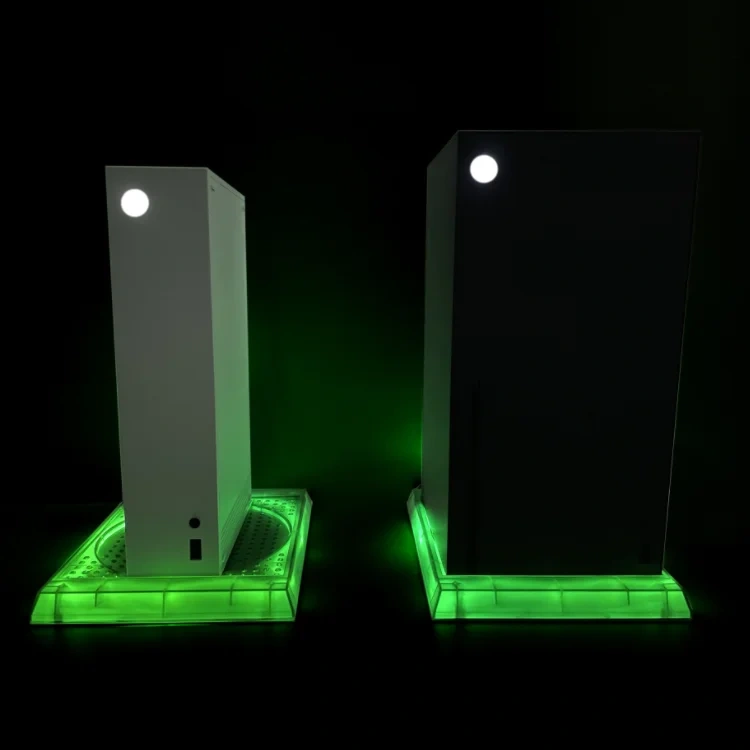Vertical Cooling Stand RGB LED Base for Xbox Series X S Console Stand Colorful Light Cooling Dock Station Bracket