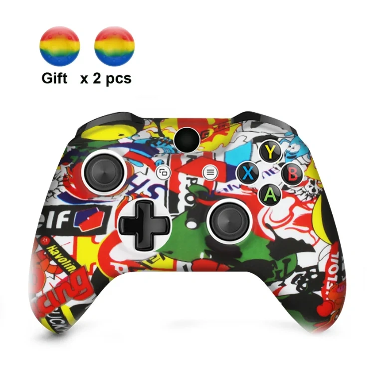 Controller Silicone Protective Case and Thumb Grips For Xbox One S Soft Shell Skin Case Thumbstick Joystick Cover