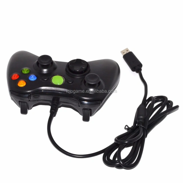 For Xbox 360 CONTROLLER WIRED Black/White USB WIRED CONTROLLER FOR Xbox 360/PC/WINDOWS