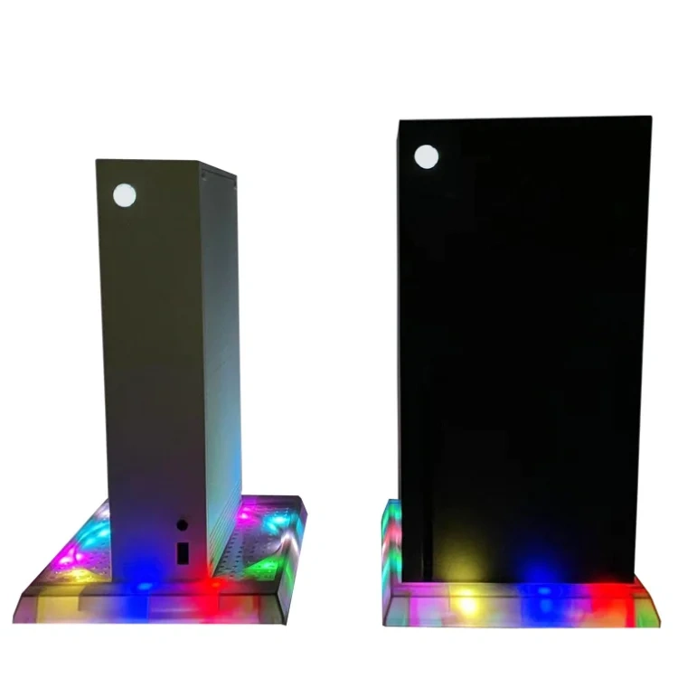 Vertical Cooling Stand RGB LED Base for Xbox Series X S Console Stand Colorful Light Cooling Dock Station Bracket