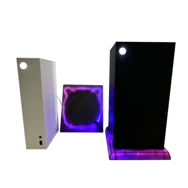 Vertical Cooling Stand RGB LED Base for Xbox Series X S Console Stand Colorful Light Cooling Dock Station Bracket