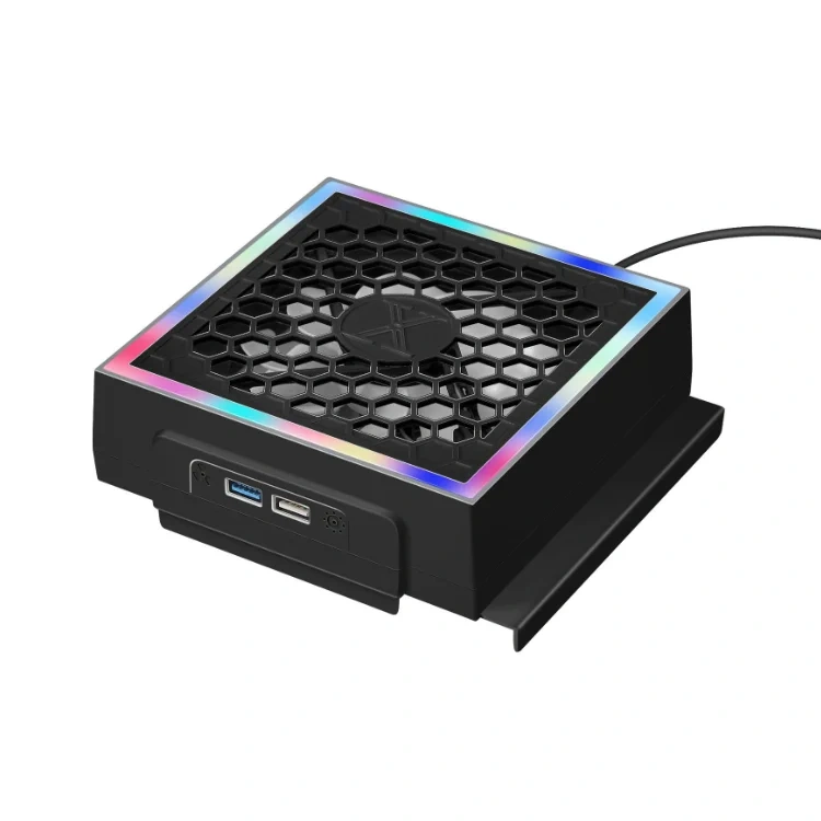 Cooler Mount Fan RGB Console Cooling Fan for Xbox Series S Console External Cooler Cooling Fan