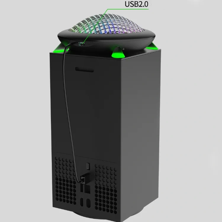 LED Cooling Fan USB Cooler Accessories For Xbox Series X Console Top Mounted RGB Cooling Fan
