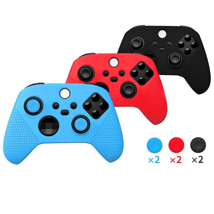 Best Seller Non-slip Controller Silicone Case For Xbox Series X/S Protective Cover with 2pcs Thumb Grips Joystick Shell