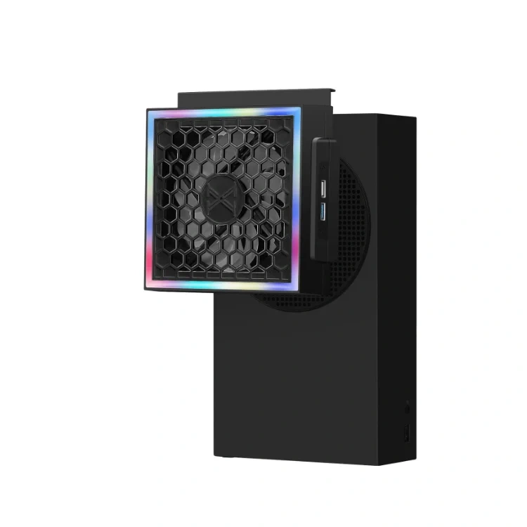 Cooler Mount Fan RGB Console Cooling Fan for Xbox Series S Console External Cooler Cooling Fan
