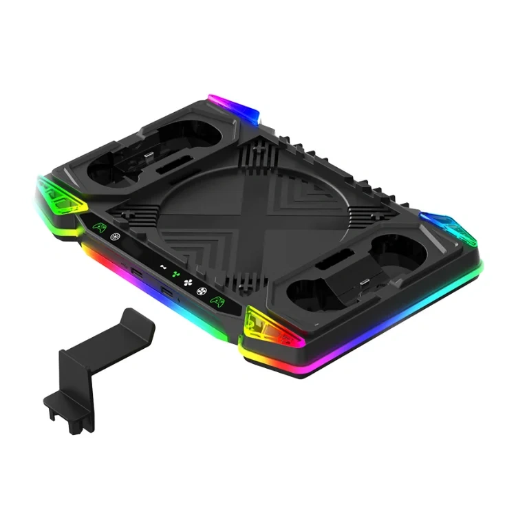 RGB Cooling Fan Charging Stand for Xbox Series X Accessories Storage Stand Controller Charger Charging Station