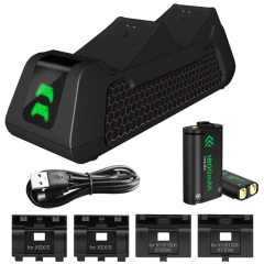 Dual Charging Station Controller Charger for Xbox One/Series X/S Controller Charging Dock with Rechargeable Battery Pack