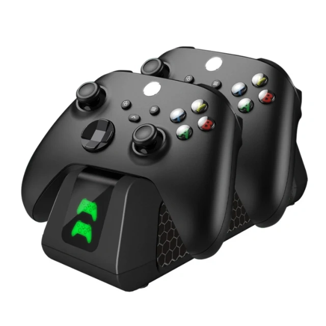Dual Charging Station Controller Charger for Xbox One/Series X/S Controller Charging Dock with Rechargeable Battery Pack